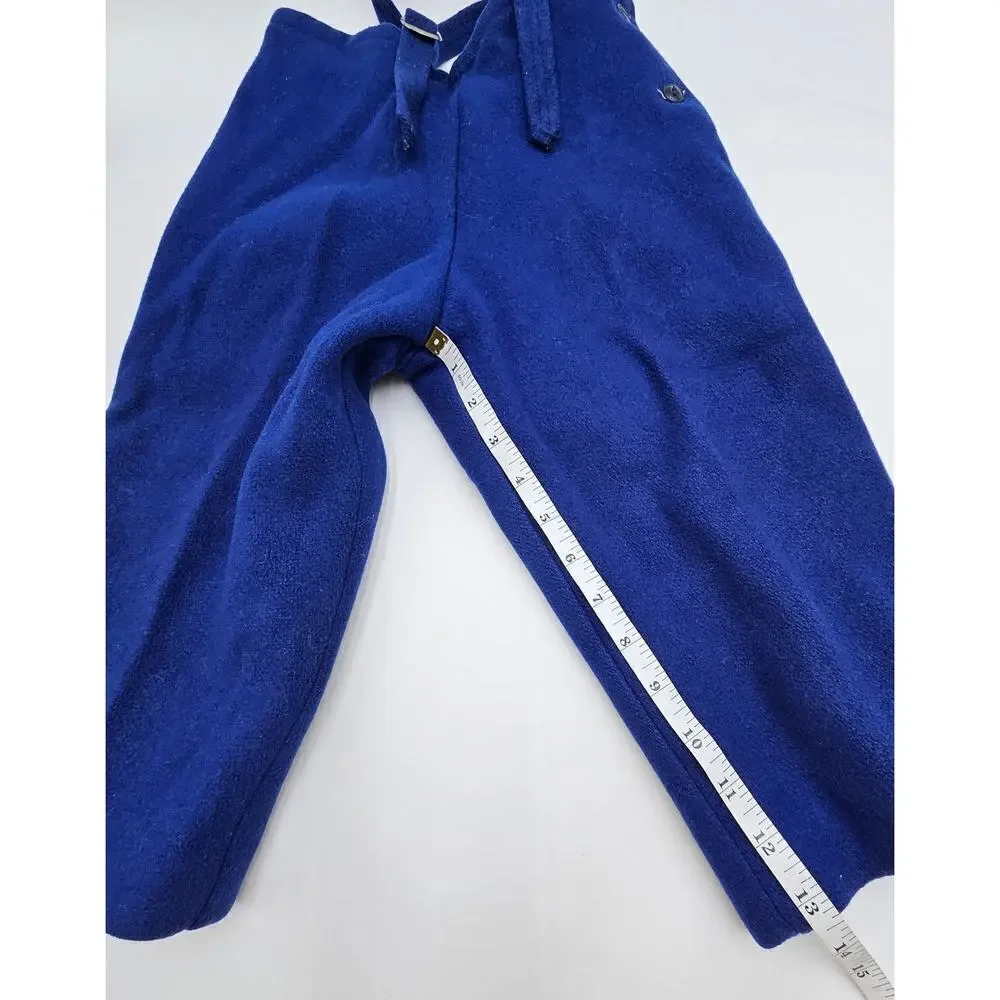 Vintage 50s/60s Girls 3T/4T Navy Blue Peacoat with Matching Pants & Hand Warmer